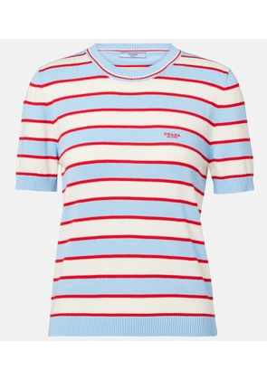 Prada Knitted striped cotton top
