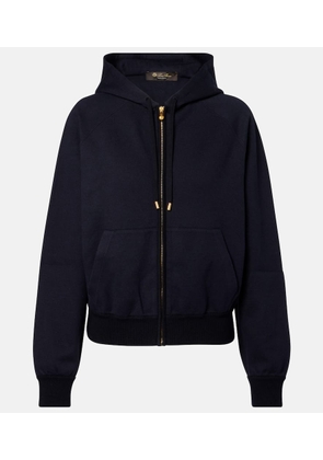 Loro Piana Viera cotton, silk, and cashmere fleece hoodie