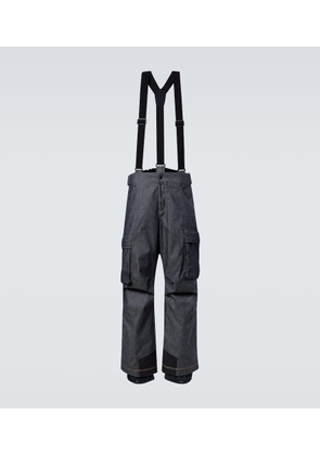 Moncler Grenoble Denim ski salopettes