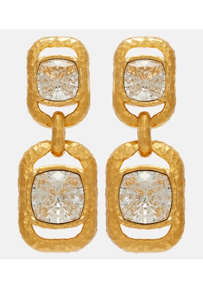 Oscar de la Renta Crystal-embellished drop earrings
