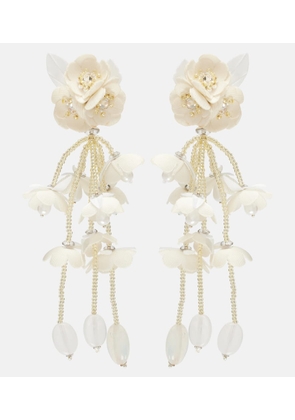 Oscar de la Renta Floral beaded drop earrings