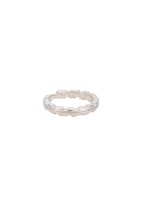 Martine Ali Stacking Groove Ring in Silver - Metallic Silver. Size 7 (also in ).