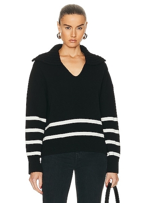 Moncler Long Sleeve Polo Sweater in Black - Black. Size M (also in ).