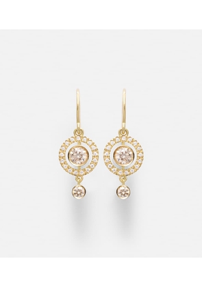 Ileana Makri Orbit 18kt gold drop earrings with diamonds