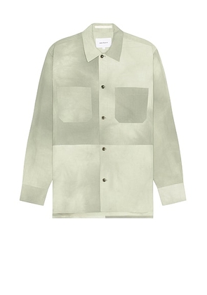 Norse Projects Ulrik Wave Dye Overshirt in Clay - Olive. Size L (also in ).