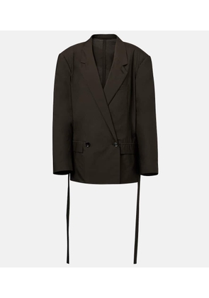 Lemaire Belted cotton and silk blazer
