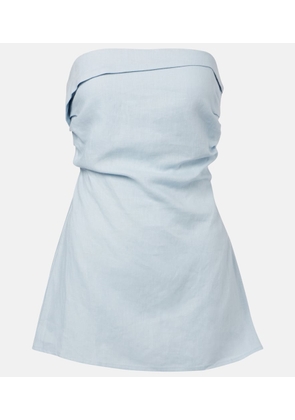 Faithfull Boe Tunic strapless linen top