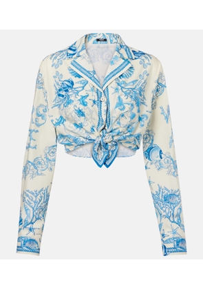 Versace Underwater Barocco crop top