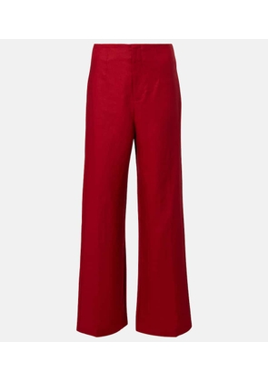 Faithfull Isabel high-rise linen straight pants