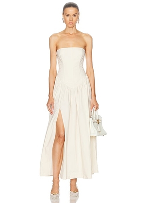 LPA Giana Maxi Dress in Ivory - Ivory. Size L (also in M, S, XS, XXS).