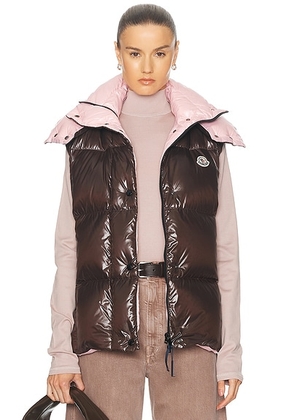 Moncler Luzule Vest in Brown - Brown. Size 3/L (also in ).