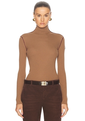 Moncler Turtleneck Top in Beige - Tan. Size L (also in ).