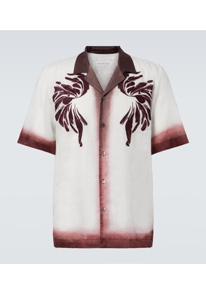 Dries Van Noten Embroidered bowling shirt