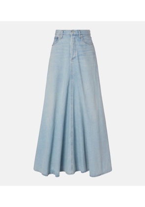 Agolde Odin mid-rise denim maxi skirt