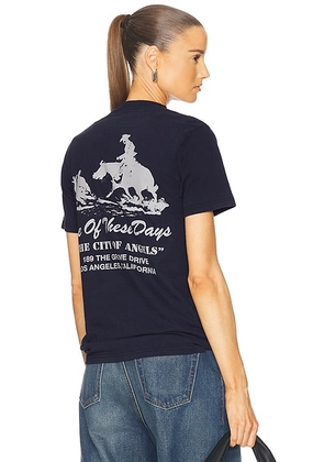 ONE OF THESE DAYS X Fwrd The City Of Angels Tee in Navy - Blue. Size L (also in M, XL/1X).