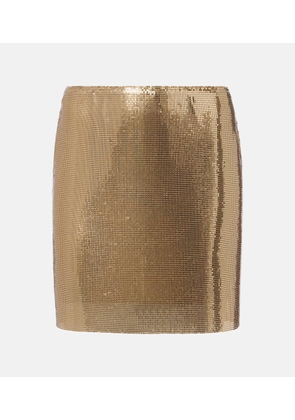 Versace Metallic mesh miniskirt