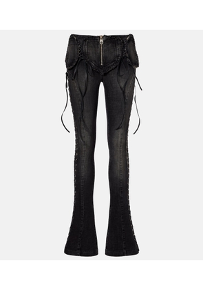 Blumarine Low-rise slim-fit flared jeans