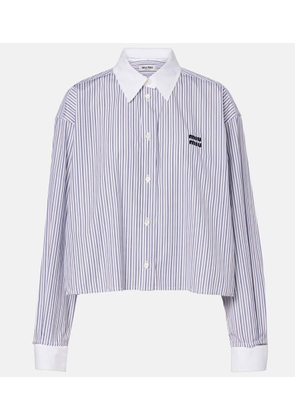 Miu Miu Striped cotton poplin shirt