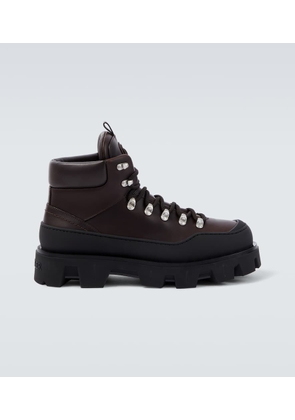 Moncler Peak Trek leather hiking boots