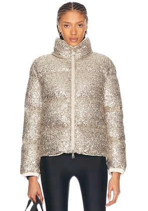 Moncler Anternes Jacket in Yellow - Metallic Silver. Size 0/XS (also in 3/L, 2/M).