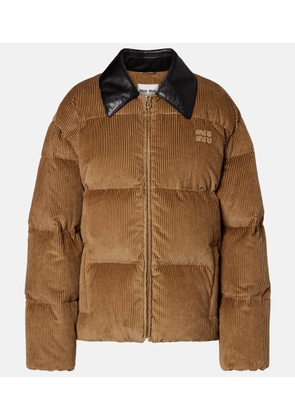 Miu Miu Cotton corduroy down jacket
