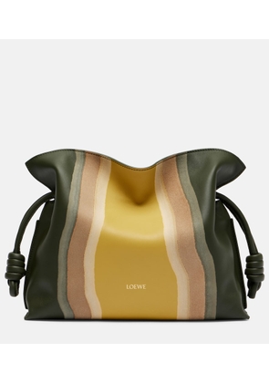 Loewe Flamenco Medium leather and suede clutch