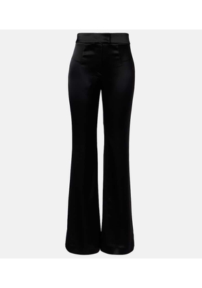 Galvan Julianne high-rise satin flared pants