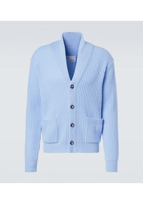 Allude Ribbed-knit wool and cashmere cardigan
