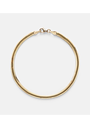 Stone and Strand Serpentine 14kt gold chain bracelet