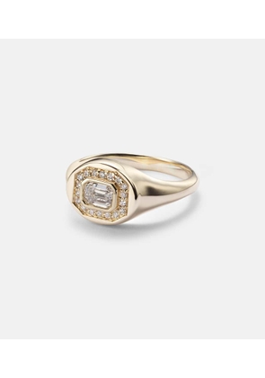Stone and Strand Essential Splurge 14kt gold pinky ring with diamonds