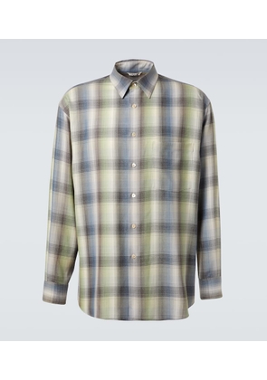 Auralee Plaid wool shirt