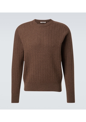 Auralee Cable-knit wool sweater