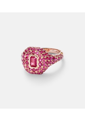Shay Jewelry 18kt rose gold pinky ring with ruby
