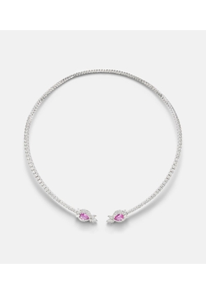 Yeprem Reign Supreme 18kt white gold choker with sapphire and diamonds