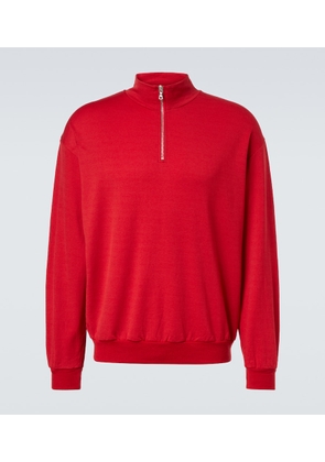 Auralee Wool-blend half-zip sweatshirt