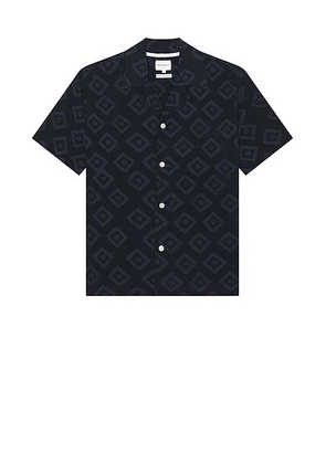 Norse Projects Mads Batik Shirt in Dark Navy - Navy. Size M (also in ).