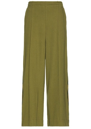 Nicholas Daley Wide Leg Track Pants in Army Green - Green. Size 32 (also in ).