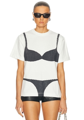 Marc Jacobs Bra Box Tee in White - White. Size XS (also in ).