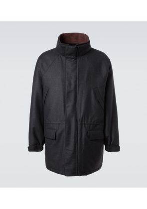 Auralee Padded wool flannel coat