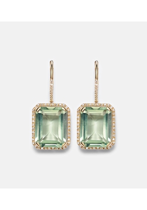 Shay Jewelry Portrait 18kt gold earrings with amethysts and diamonds