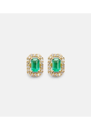 Shay Jewelry 18kt gold earrings with emeralds and diamonds