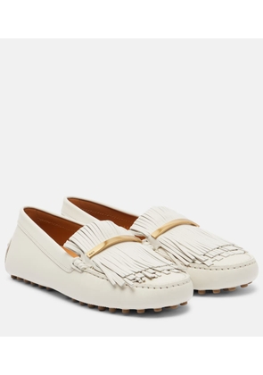 Tod's Gommino fringed leather driving shoes