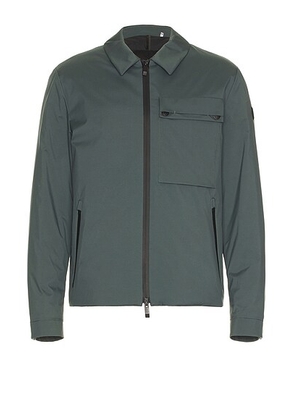 Moncler Tortisse Shirt Jacket in Kombu Green - Green. Size 2 (also in 4).