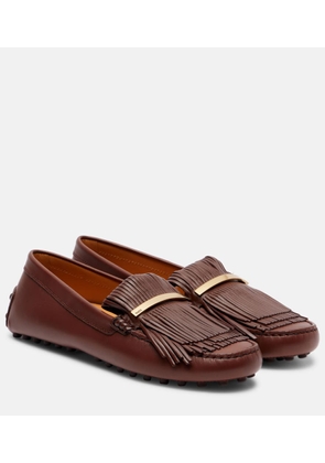 Tod's Gommino fringed leather driving shoes