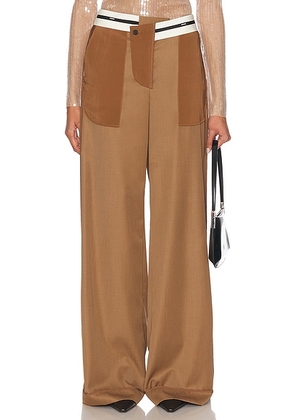 Monse Inside Out Trouser in Beige - Brown. Size 2 (also in 6).