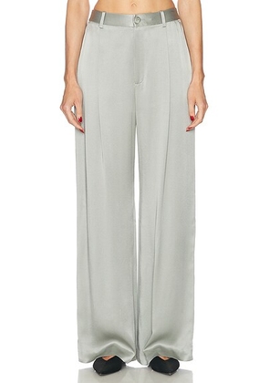 Lapointe Satin Relaxed Pleated Pant in Jade - Baby Blue. Size 2 (also in 8).