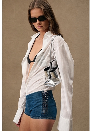 Ludovic de Saint Sernin for FWRD Micro Short in Dirty Blue - Blue. Size L (also in XS, M).