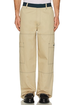 OFF-WHITE Stitch Cargo Pant in Creme Brule - Cream. Size 46 (also in ).