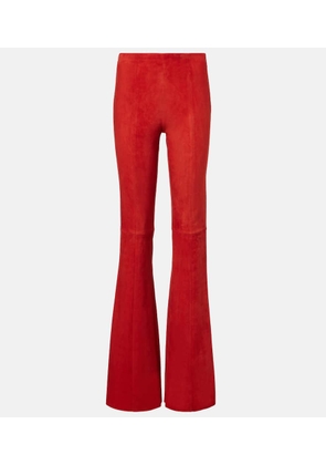 Stouls Gege high-rise suede flared pants