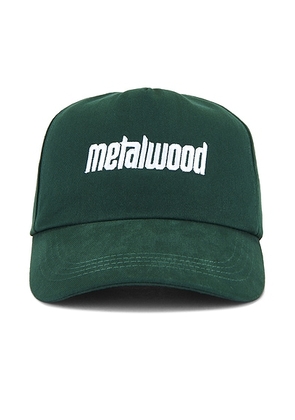Metalwood Studio Metal Logo 5 Panel Hat in Spruce - Dark Green. Size all.